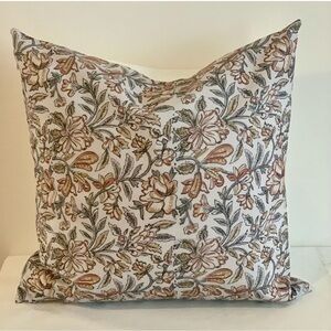 Botanical Print Modern Farmhouse Accent Pillow Cover 18x18” SQUARE (1-count)